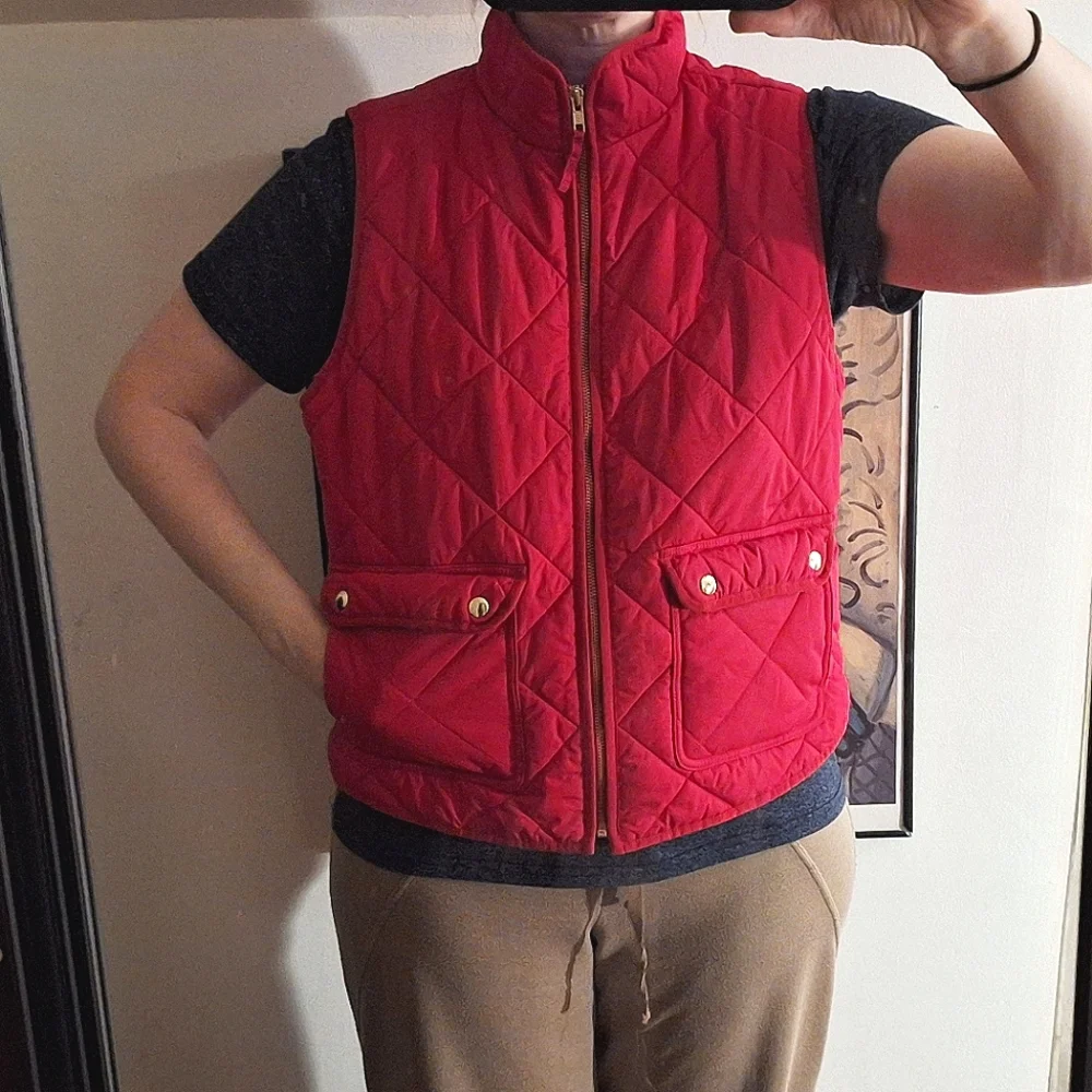 J. CREW | Mercantile Quilted Puffer Vest w/ Snap Pockets